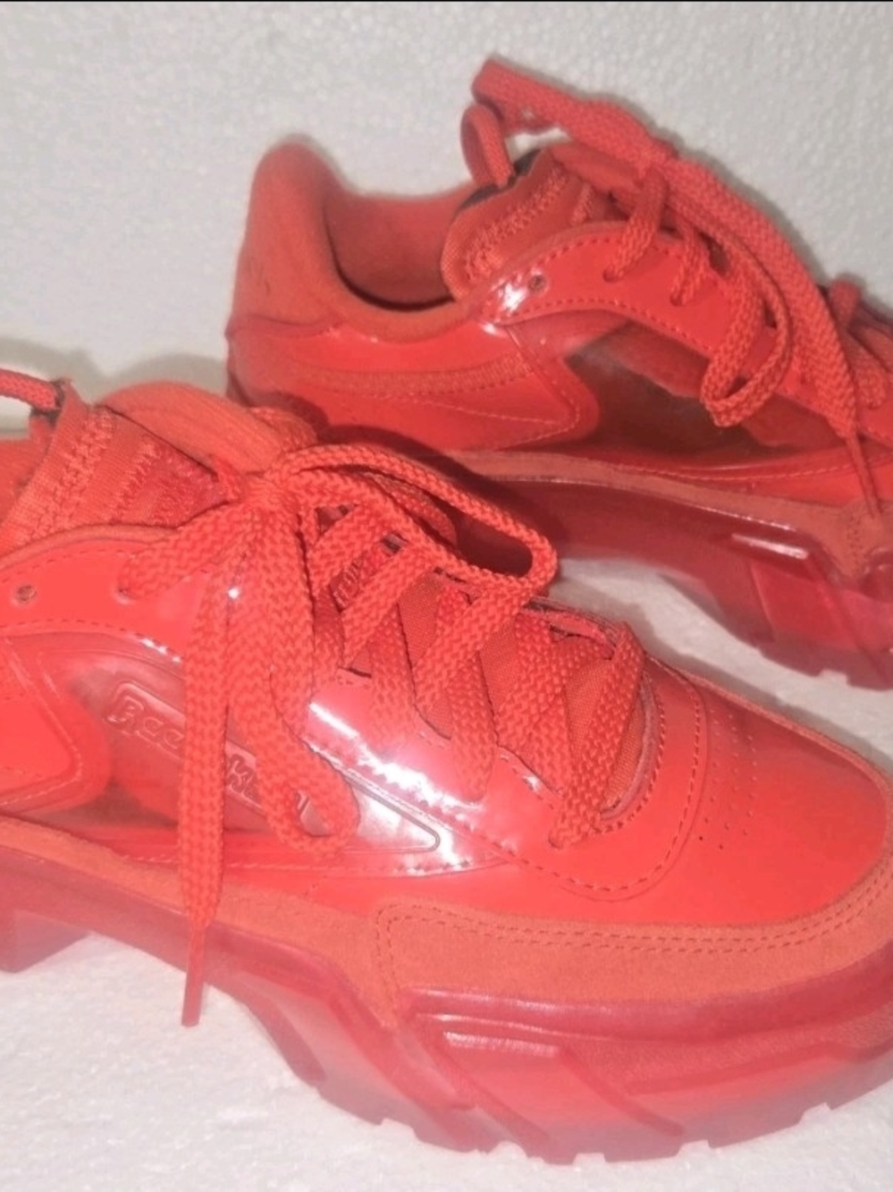 Reebok Cardi B x Club C Double 'Instinct Red' Sneakers Womens Size 6.5 FZ4932